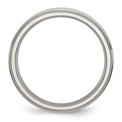 Chisel Stainless Steel Polished 5mm Ridged Edge Band