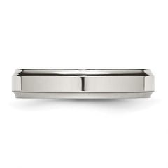 Chisel Stainless Steel Polished 5mm Ridged Edge Band