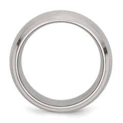 Chisel Stainless Steel Brushed and Polished 10mm Beveled Edge Band