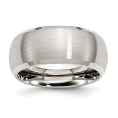 Chisel Stainless Steel Brushed and Polished 10mm Beveled Edge Band