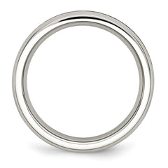 Chisel Stainless Steel Polished 4mm October Pink CZ Ring