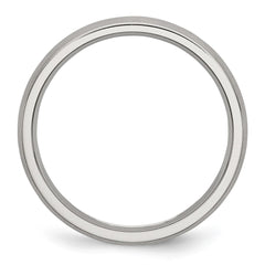 Chisel Stainless Steel Brushed 4mm Half Round Band