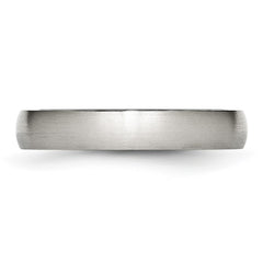 Chisel Stainless Steel Brushed 4mm Half Round Band