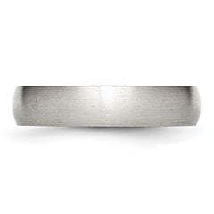Chisel Stainless Steel Brushed 5mm Half Round Band