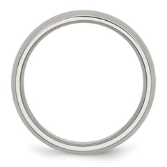 Chisel Stainless Steel Brushed 6mm Half Round Band