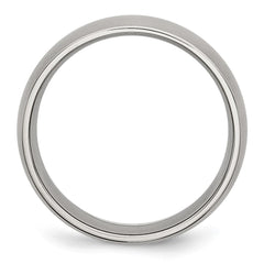 Chisel Stainless Steel Brushed 7mm Half Round Band