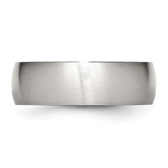 Chisel Stainless Steel Brushed 7mm Half Round Band