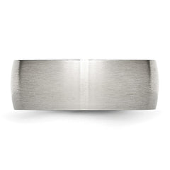 Chisel Stainless Steel Brushed 8mm Half Round Band