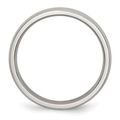 Chisel Stainless Steel Polished 4mm Half Round Band