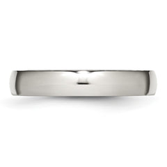Chisel Stainless Steel Polished 4mm Half Round Band