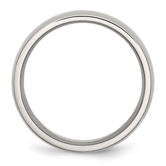 Chisel Stainless Steel Polished 8mm Half Round Band
