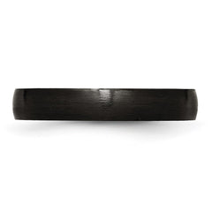 Chisel Stainless Steel Brushed Black IP-plated 4mm Band