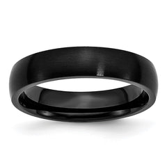 Chisel Stainless Steel Brushed Black IP-plated 5mm Band