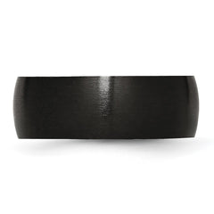 Chisel Stainless Steel Brushed Black IP-plated 8mm Band