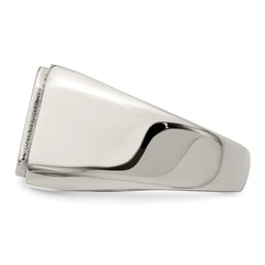 Chisel Stainless Steel Polished Signet Ring