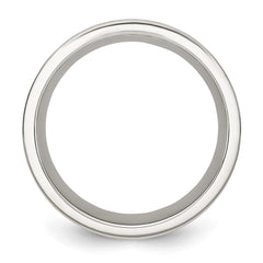 Chisel Stainless Steel Polished with Wood Inlay Deer Design 8mm Band