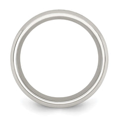 Chisel Stainless Steel Polished with Yellow IP-plated Inlay Design 8mm Band