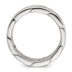 Chisel Stainless Steel Polished Chain Style 7mm Band
