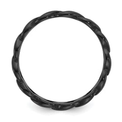 Chisel Stainless Steel Polished Black IP-plated 8mm Curb Link Band