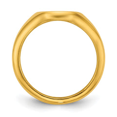Chisel Stainless Steel Polished Yellow IP-Plated Round Disk Ring