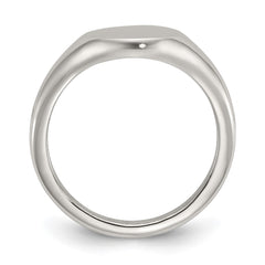 Chisel Stainless Steel Polished Round Disk Ring