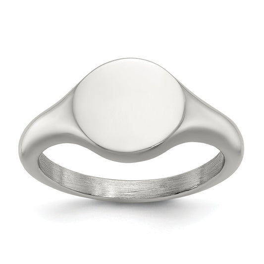 Chisel Stainless Steel Polished Round Disk Ring