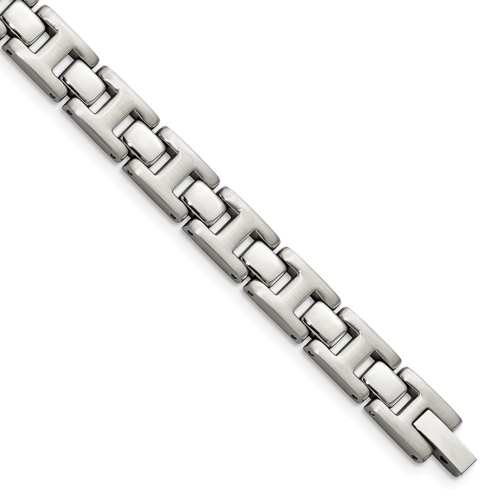 Chisel Stainless Steel Brushed and Polished 8.5 inch Link Bracelet SRB102-8.5