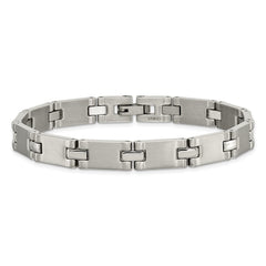 Chisel Stainless Steel Brushed and Polished 8.25 inch Link Bracelet SRB103-8.5
