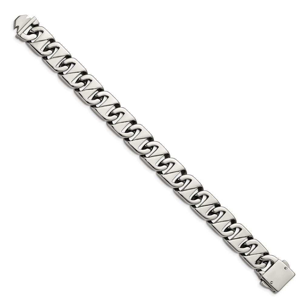 Chisel Stainless Steel Polished 8.5 inch Fancy Link Bracelet SRB1047-8.5