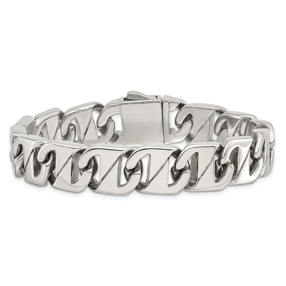 Chisel Stainless Steel Polished 8.5 inch Fancy Link Bracelet SRB1047-8.5