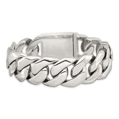 Chisel Stainless Steel Polished 9 inch Fancy Curb Bracelet SRB1050-9