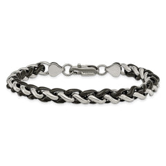 Chisel Stainless Steel Polished Black IP-plated 8.25 inch Bracelet SRB1090-8.25