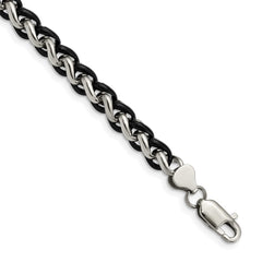 Chisel Stainless Steel Polished Black IP-plated 8.25 inch Bracelet SRB1090-8.25