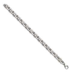 Chisel Stainless Steel Polished 8.25 inch Oval Link Bracelet SRB1091-8.25