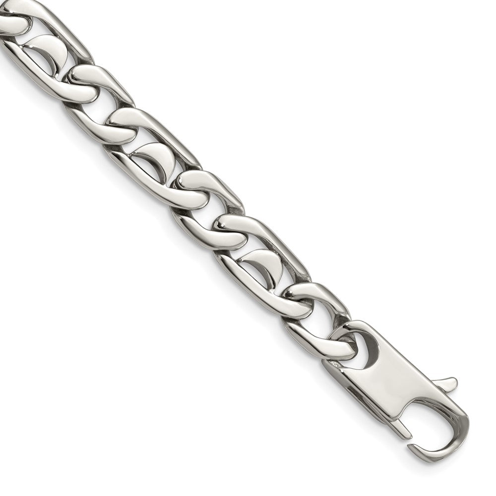 Chisel Stainless Steel Polished 8.5 inch Fancy Link Bracelet SRB1092-8.5