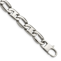 Chisel Stainless Steel Polished 8.5 inch Open Link Bracelet SRB1098-8.5