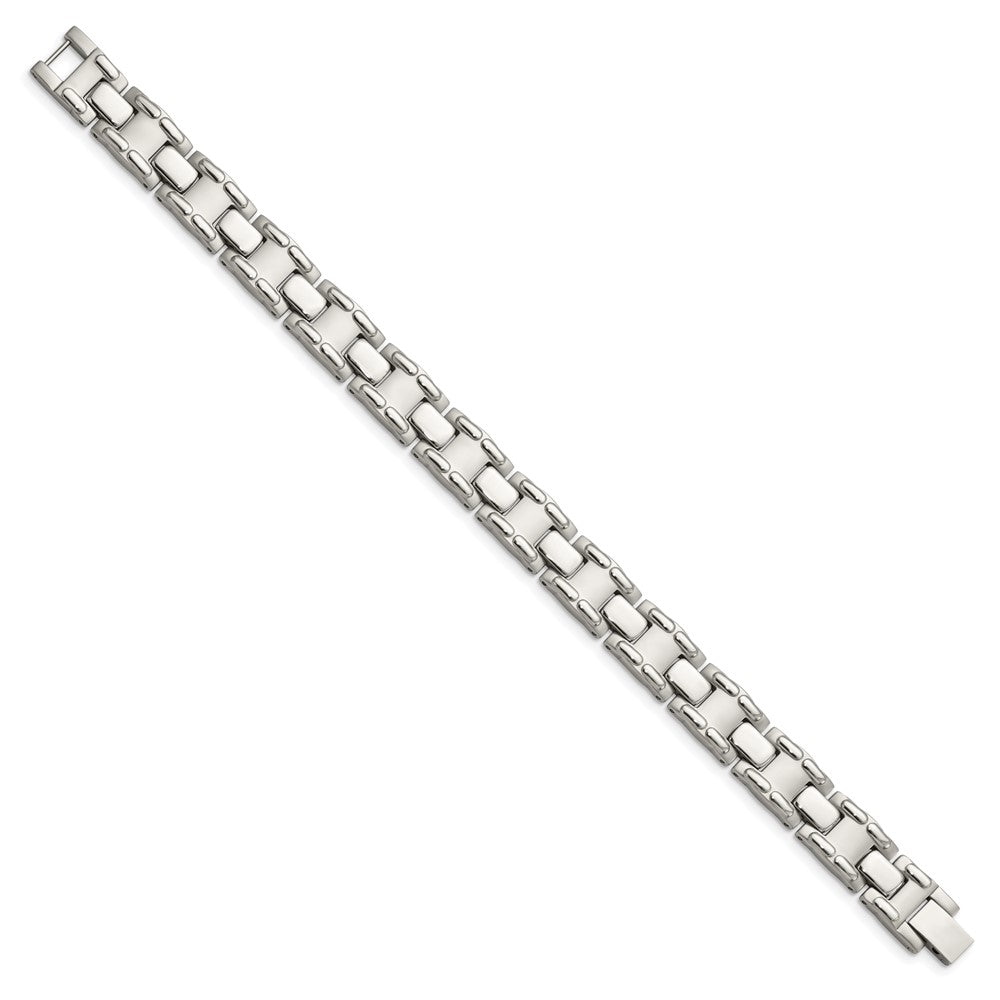 Chisel Stainless Steel Brushed and Polished 8.75 inch Link Bracelet SRB111-8.75
