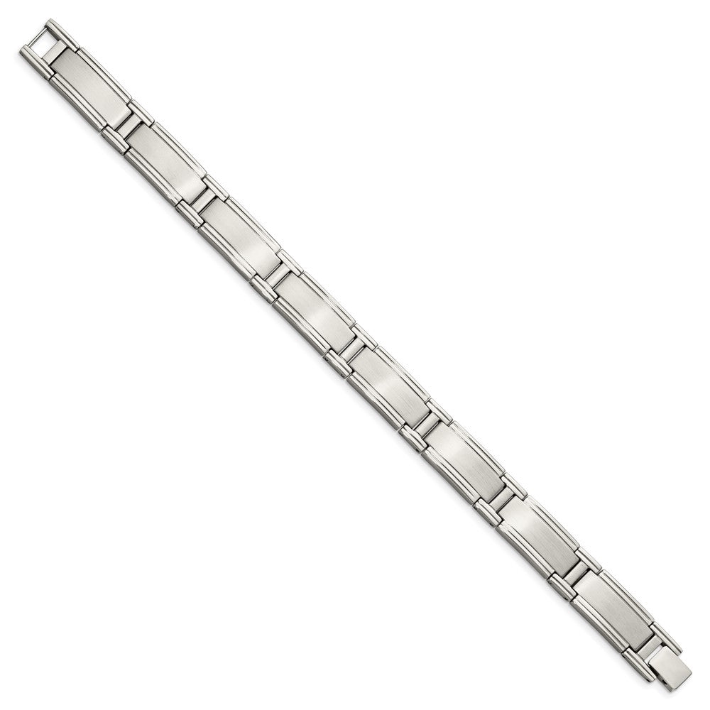 Chisel Stainless Steel Brushed and Polished 9.5 inch Link Bracelet SRB113-9.5
