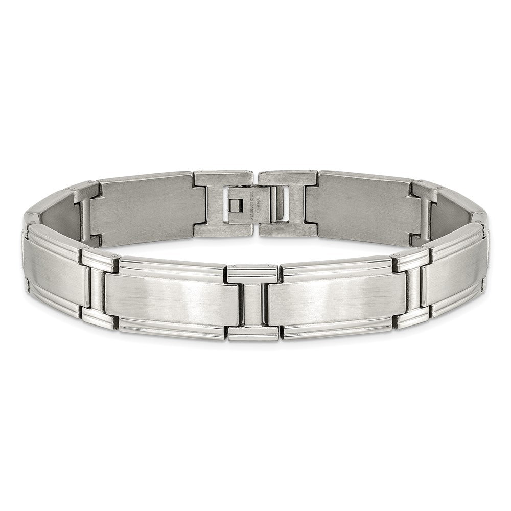 Chisel Stainless Steel Brushed and Polished 9.5 inch Link Bracelet SRB113-9.5