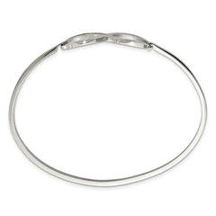 Chisel Stainless Steel Polished with CZ Infinity Symbol Bangle SRB1218