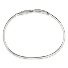 Chisel Stainless Steel Polished Infinity Symbol Bangle SRB1219