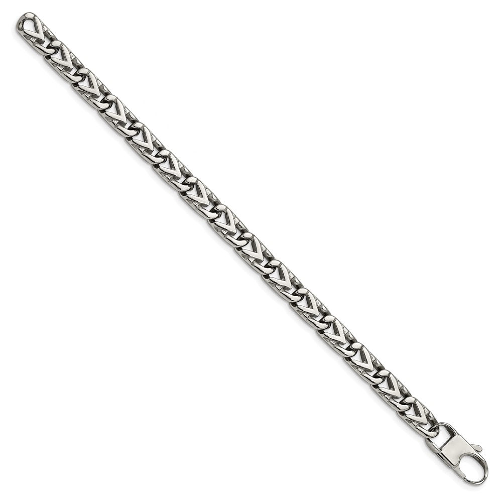 Chisel Stainless Steel Polished 8mm 8.5 inch Fancy Link Bracelet SRB1269-8.5