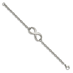 Chisel Stainless Steel Polished Infinity Symbol 7.5 inch Bracelet SRB1285-7.5