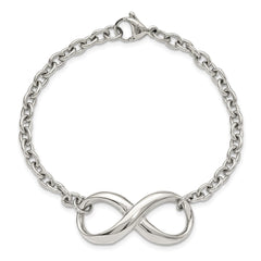Chisel Stainless Steel Polished Infinity Symbol 7.5 inch Bracelet SRB1285-7.5