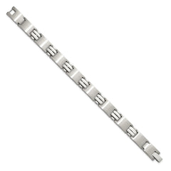 Chisel Stainless Steel Brushed and Polished 8.25 inch Link Bracelet SRB138-8.5