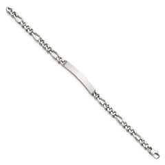 Chisel Stainless Steel Polished Figaro Chain 8.25 inch ID Bracelet SRB1403-8.25
