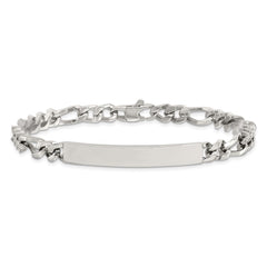 Chisel Stainless Steel Polished Figaro Chain 8.25 inch ID Bracelet SRB1403-8.25