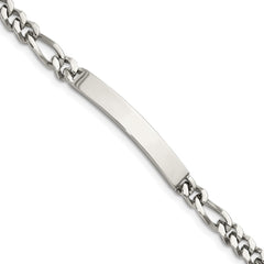 Chisel Stainless Steel Polished Figaro Chain 8.25 inch ID Bracelet SRB1403-8.25