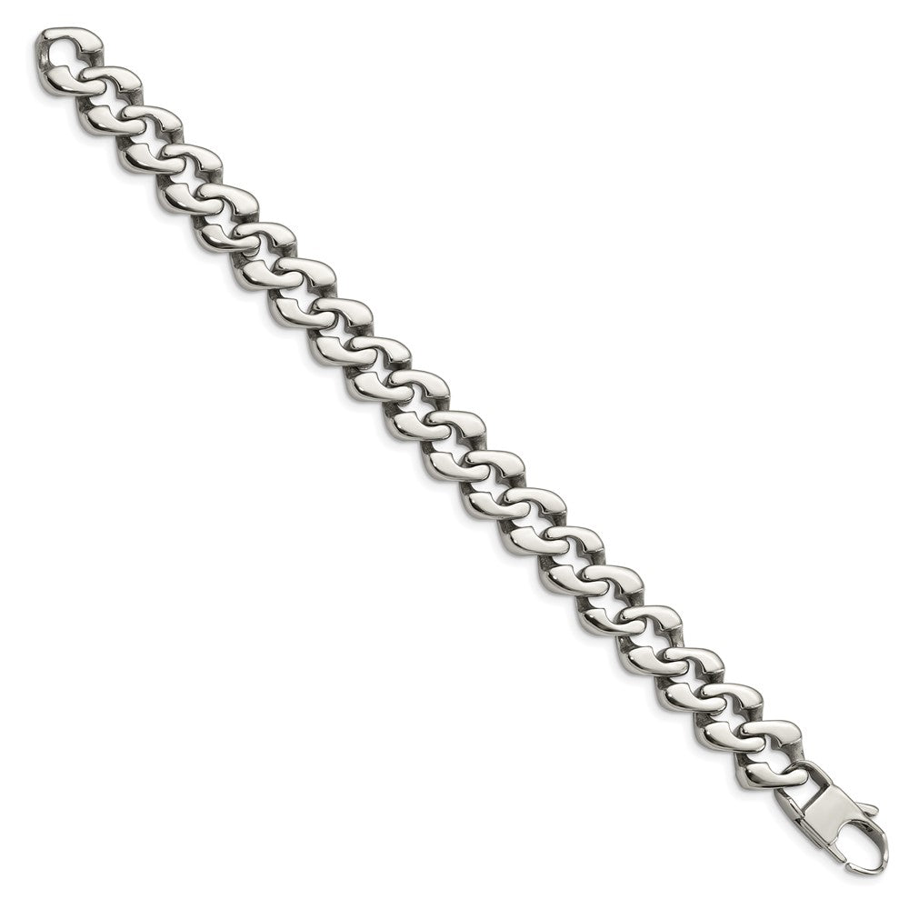 Chisel Stainless Steel Polished 8.5 inch Fancy Link Bracelet SRB1476-8.5