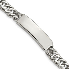 Chisel Stainless Steel Antiqued and Polished Curb Chain 8.5 inch ID Bracelet SRB1478-8.5